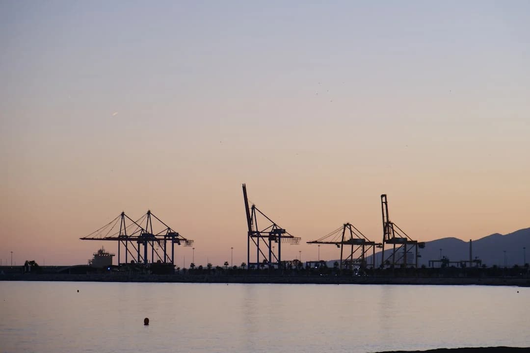 Malaga modern apartments construction crane
