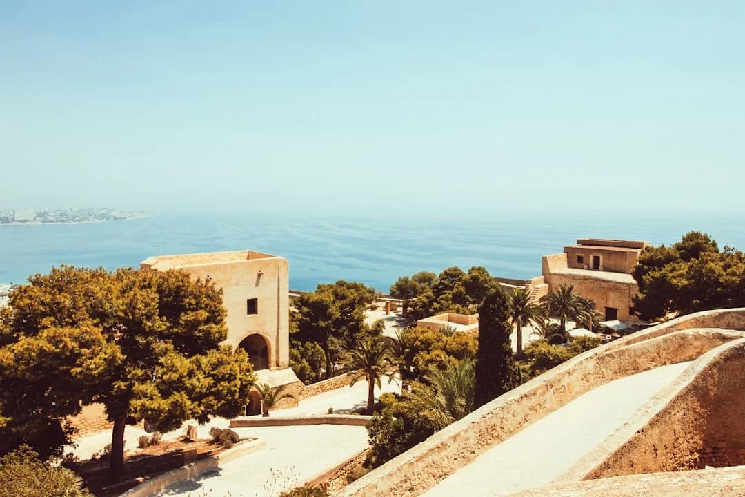 Malaga historic center alleyway ruins