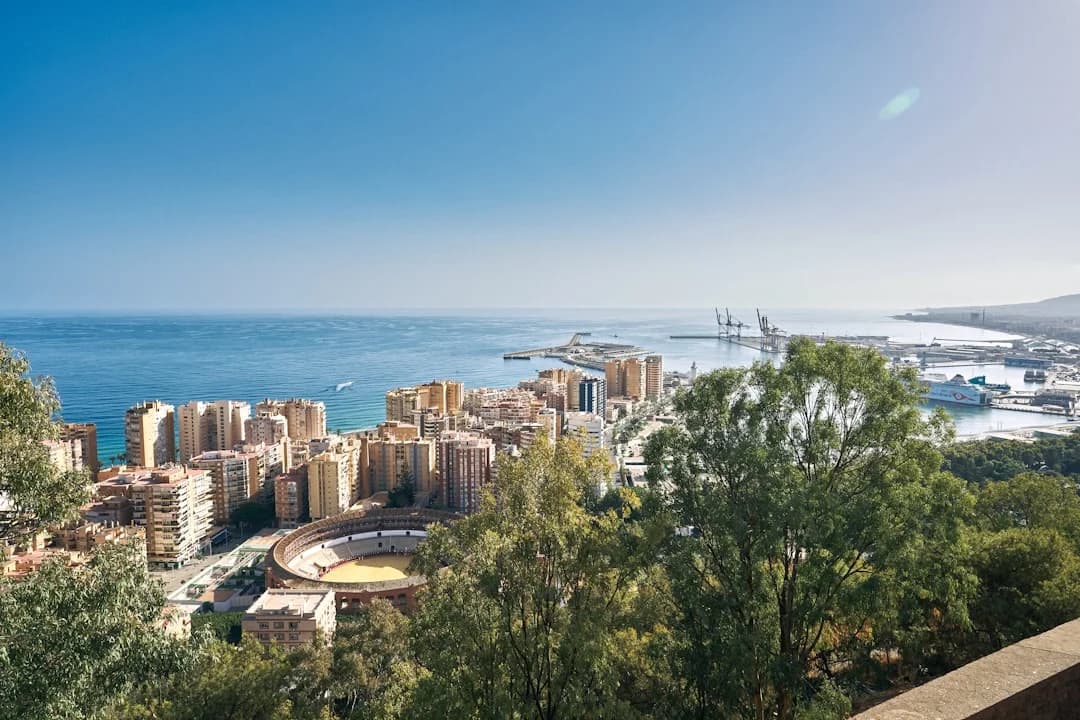 Malaga modern apartments construction skyline
