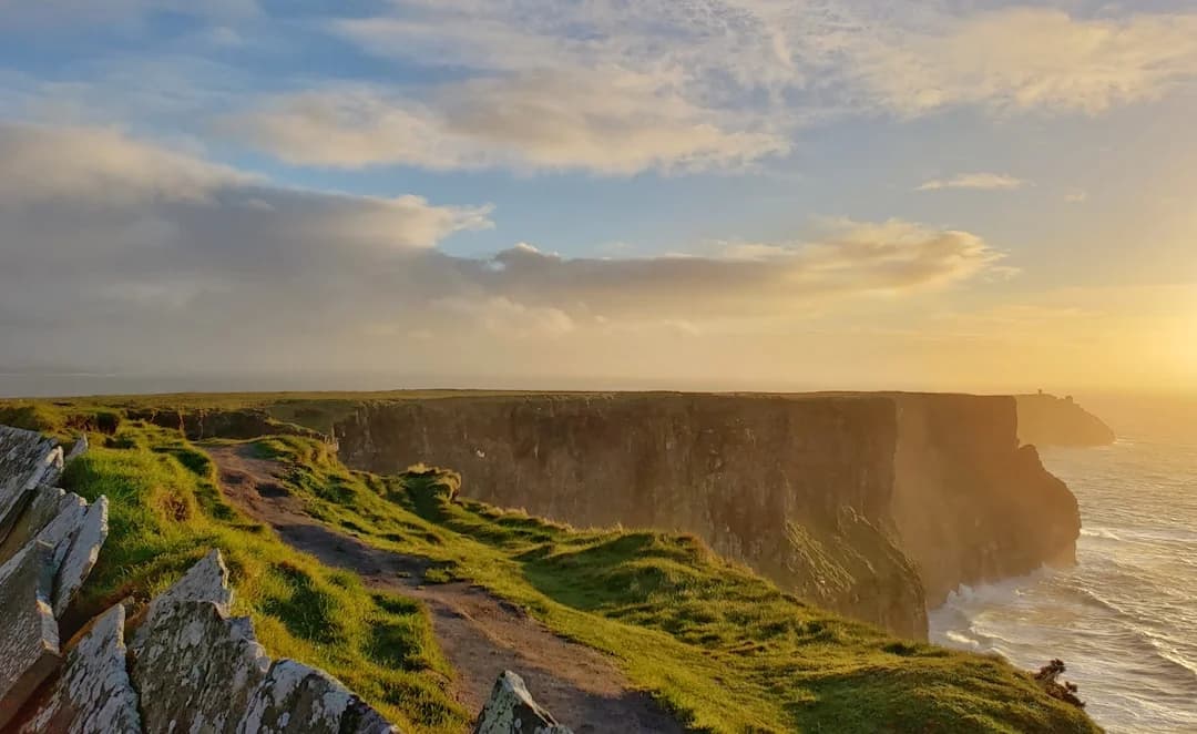 Ireland green landscape cliffs