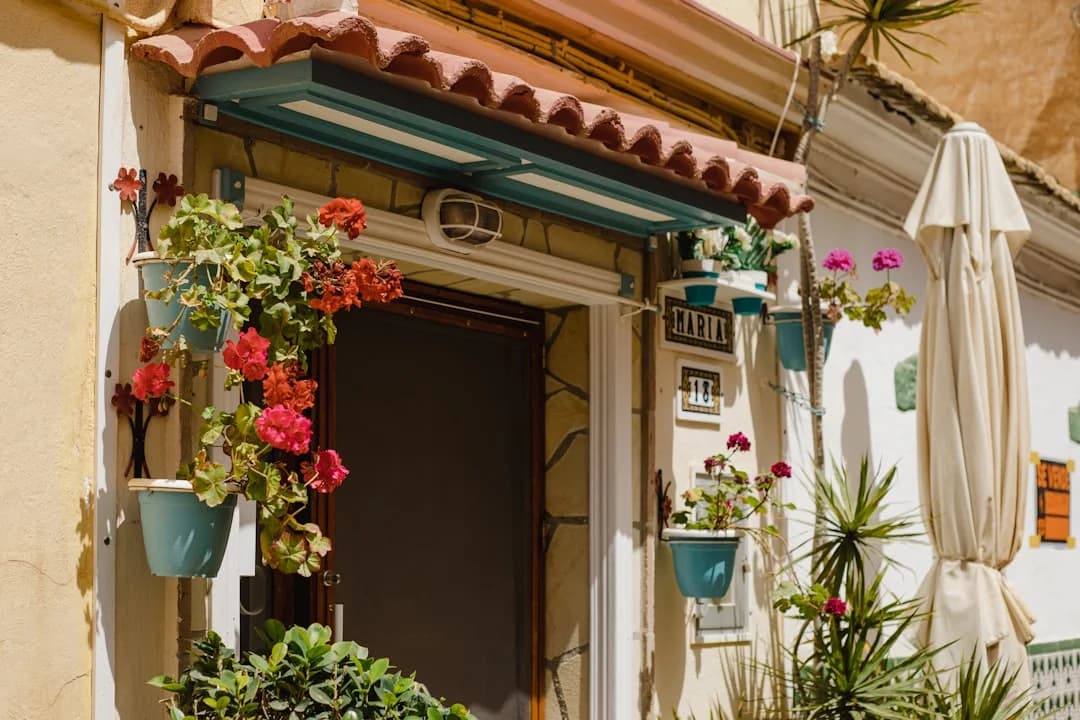 Malaga shaded street summer
