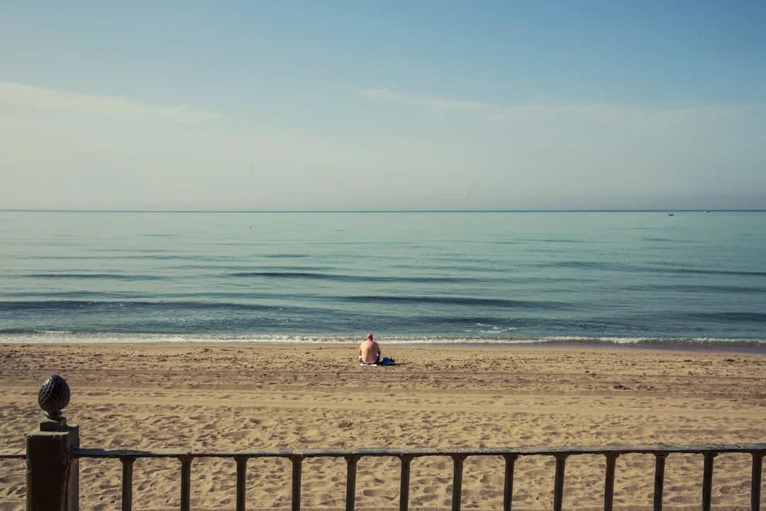 Marbella beach club autumn sunny beach family
